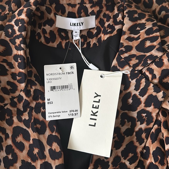 Likely-New with tags-Amelia Leopard One-Button Blazer - Picture 7 of 10
